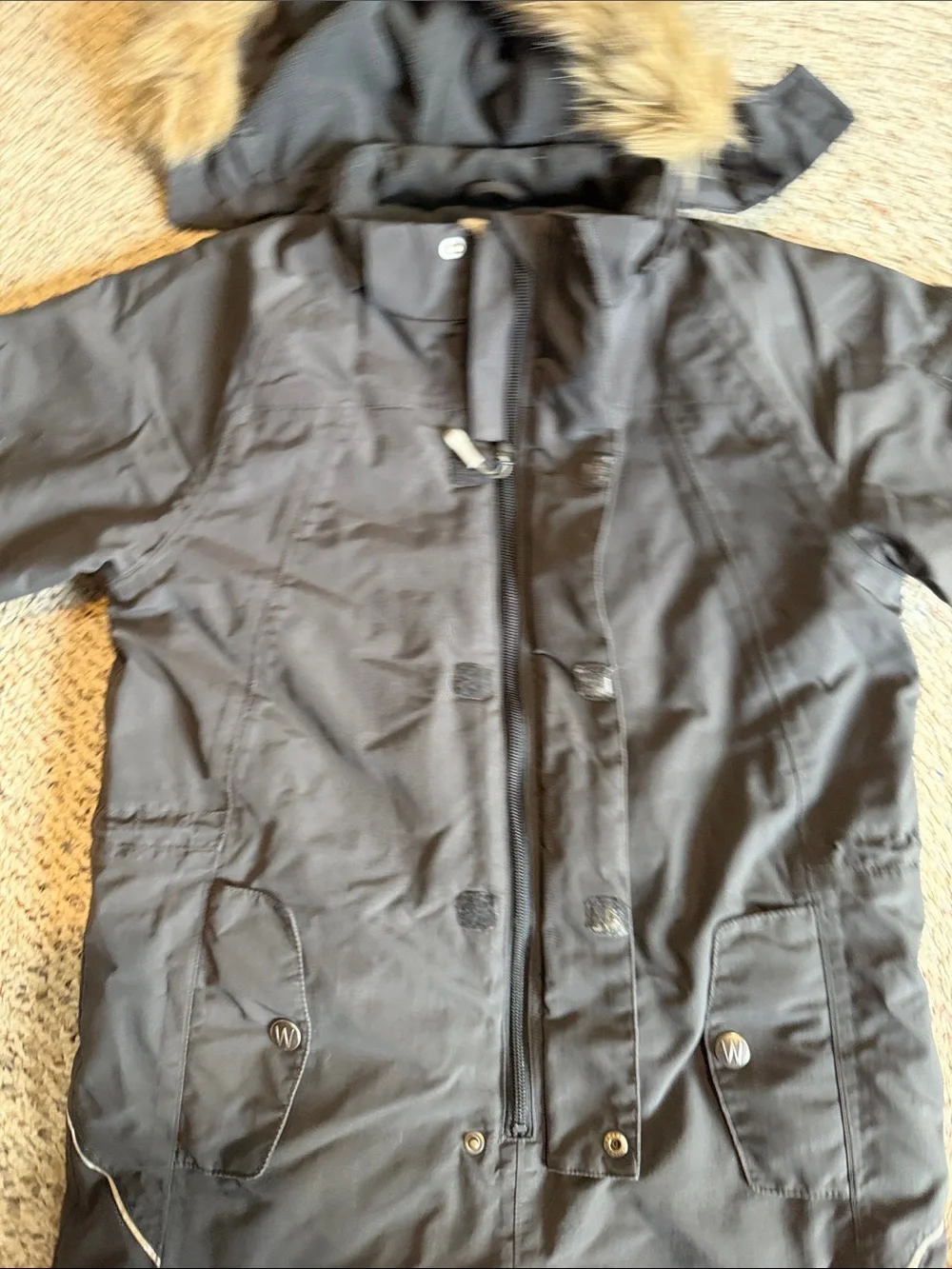 Kids Gray Winter Insulated Hooded One-Piece Snow Suit - Picture 4 of 12
